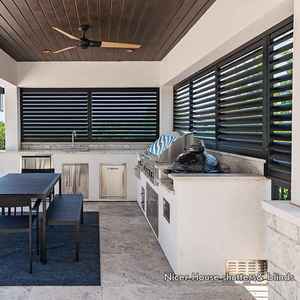 Persianas de Aluminio OEM para Pérgola, Persianas para Techo de Patio con Ángulo de Rejilla Ajustable, Protección Solar y contra la Lluvia para <span class=keywords><strong>Terraza</strong></span> - Product Image 5