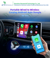 Dongle sans fil 2-en-1 CarPlay Android Auto en gros, vente directe usine, connexion rapide faible latence, accepte les commandes OEM personnalisées