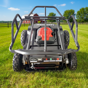 Smart 4-Wheel Cordless <b>Mini</b> <b>Robot</b> Mixed Tracked Lawn Mower Remote Control Grass Cutting Farm Machines - Product Image 1