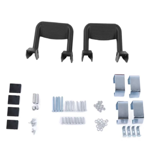 JOESHIER Accessoires de voiture 4x4, marchepieds latéraux, revêtement en poudre noire, aluminium moulé, antidérapant, barre latérale pour pick-up, pédales universelles - Product Image 5