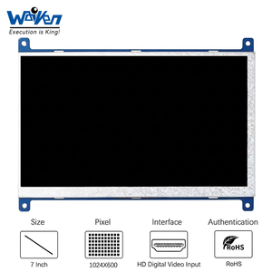 Waiken 7 Zoll TFT LCD Display Modul LED-Hintergrundbeleuchtung HD Digitaler Videoeingang 1024x600 Auflösung <span class=keywords><strong>für</strong></span> Raspberry Pi - Product Image 2