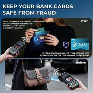 RFID chặn thẻ cao cấp không tiếp xúc NFC thẻ tín dụng ghi nợ bảo vệ thông minh thiết kế mỏng hoàn toàn phù hợp ví ví - Product Image 5