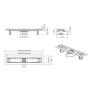 Anti-odore canale in acciaio inox scarico a pavimento invisibile scarico doccia lineare con <span class=keywords><strong>sifone</strong></span> - Product Image 5