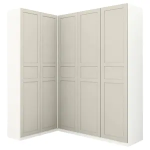 L形mdf衣柜家具白色木制衣柜橱柜壁橱