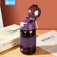 Bouteille d'eau en plastique PC de petite capacité 17oz/500ml Bouteille d'eau pour enfants avec infuseur à thé Bouteille d'eau pour sports de plein air à boire directement