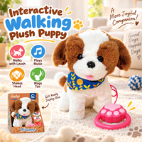 Nouveau jouet de confort pour bébé 2026 : Jouet en peluche chiot super doux avec musique, qui bouge la tête, aboie et marche comme un chien.