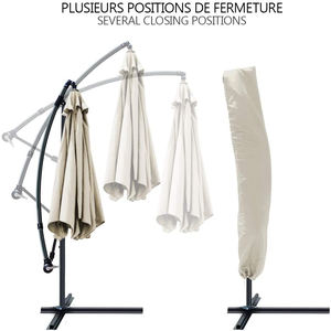 Sombrilla <span class=keywords><strong>de</strong></span> Jardín Uplion <span class=keywords><strong>de</strong></span> 10 Pies, Sombrilla Excéntrica con Manivela y Funda Protectora, Protección UV, Color Beige - Product Image 4