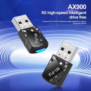 AX900 USB <span class=keywords><strong>WiFi</strong></span> 6 BT 5,4 Adaptador Dual Band 900Mbps Tarjeta de red USB Mini USB 2in1 Dongle Receptor <span class=keywords><strong>WiFi</strong></span> inalámbrico - Product Image 5