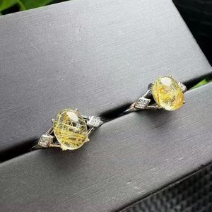 Anillos de cuarzo rutilado dorado natural de alta calidad, anillo de diamante de <span class=keywords><strong>rutilo</strong></span> dorado - Product Image 1