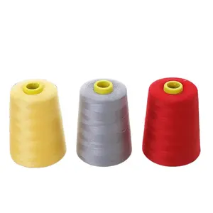 Vente en gros de fil à coudre en polyester 100% filé au design coloré de haute qualité 40/2