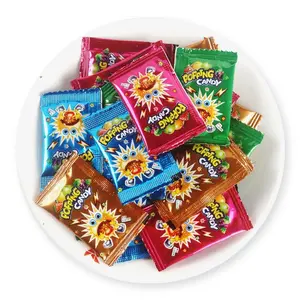 Popping Rock Granules Hala Kosher Support OEM Customization Fruity Flavors Raw Material Exploding Pure Popping Candy In Bulk