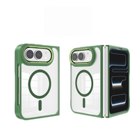 Coque de téléphone magnétique transparente en gros pour iPhone 18 Duo 18 Fold Ultra, Housse de protection pliable antichoc transparente