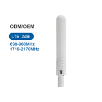 Antenne omnidirectionnelle en caoutchouc RFLink RF001 blanche 4G LTE 50 Ohm 1.5 VSWR 2dBi mâle 690-2170MHz IP66 à fixation par vis pour extérieur