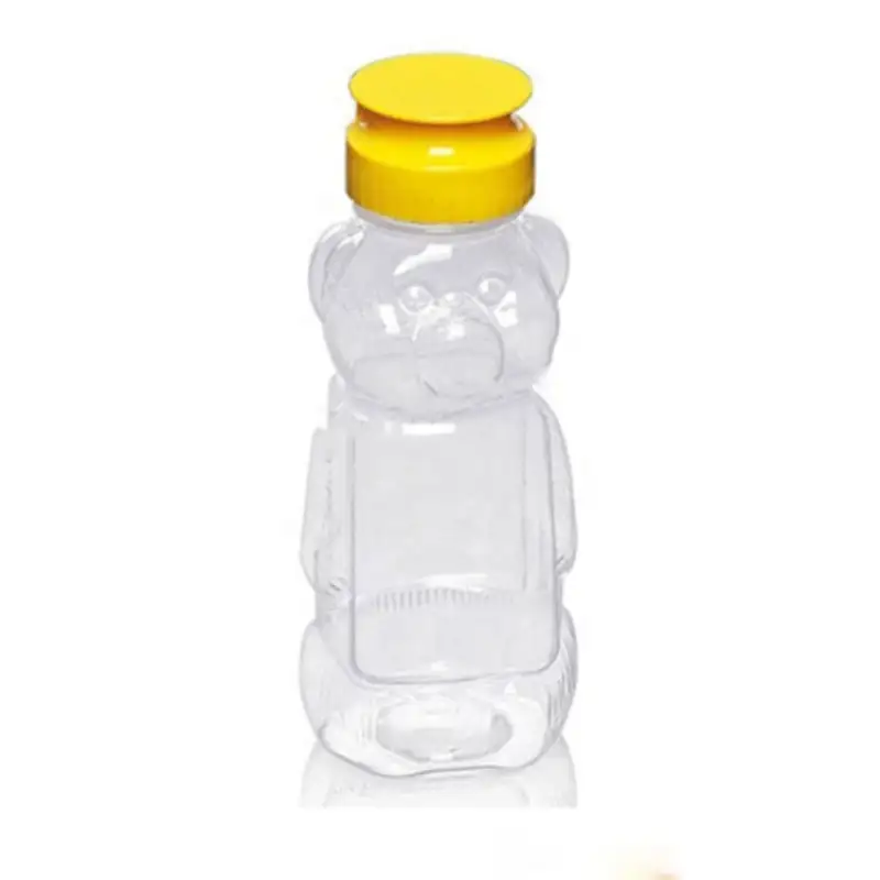 Commercio all'ingrosso BPA free Squeeze Bottle Honey Squeezable Jar riutilizzabile Honey Bottle Sauce Honey Bear Jars con buona flessibilità