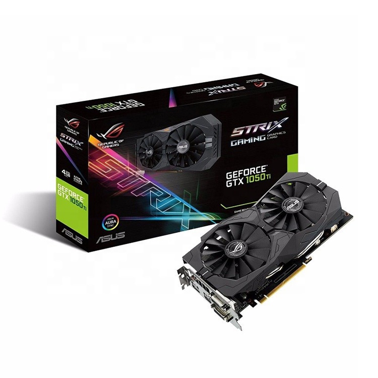 ASUS NVIDIA ROG STRIX GTX 1050TI 4G الألعاب GDDR5 تستخدم بطاقة جرافيكس 128 بت الفيديو بطاقة ASUS GTX 1050 Ti 4G بطاقة جرافيكس