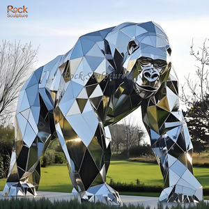 Customized Outdoor Metal Polygonal Animal Stainless Steel <b>Elephant</b> Sculpture Life Size Garden <b>Decoration</b> - Product Image 4