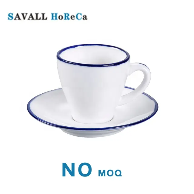 Savall HoReCa 7 दिनों के लिए OEM खानपान हड्डी चीन चीनी मिट्टी के बरतन कॉफी कप सेट के साथ निर्माताओं ठीक चीनी मिट्टी के बरतन कॉफी चाय कप तश्तरी