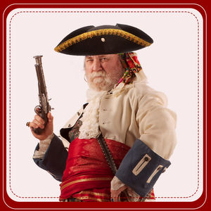 Madeshine หมวกปาร์ตี้โจรสลัดสไตล์อาณานิคมสีดำสำหรับคอสเพลย์โจรสลัดฮาโลวีน - Product Image 6