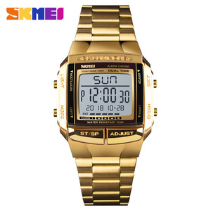 Montre-bracelet sportive multifonctionnelle à LED pour hommes, étanche, numérique, avec fonction lumineuse, style sport décontracté - Product Image 2
