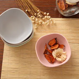 Маленькая пластиковая тарелка для закусок из бамбукового волокна, набор тарелок для соуса