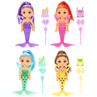 Poupée sirène de mer mignonne de haute qualité avec des ailes, 6,5 pouces, en plastique, poupée éducative à habiller pour filles avec des articulations mobiles