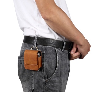 Funda de Cuero Genuino para Teléfono Móvil, con Clip para Cinturón, Funda Protectora de PU para <span class=keywords><strong>Samsung</strong></span> <span class=keywords><strong>Galaxy</strong></span> Z Flip 5 4 3 - Product Image 5
