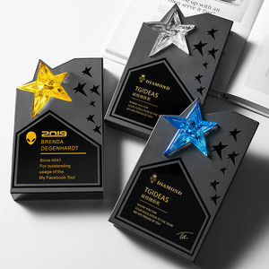 رسالة تعيين كريستال سوداء الكأس التخصيص Creativestar شهادة الاجتماع السنوي فاتورة بطاقة شكر المتاحة - Product Image 3