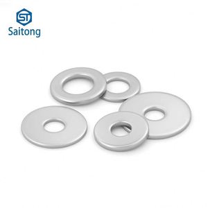 Arandelas planas grandes de acero inoxidable galvanizado con zinc, M3-M36 DIN9021, modelo Saitong ST-0034 para uso industrial - Product Image 1