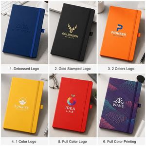 Wholesale Custom Logo Printed <b>A5</b> PU Leather <b>Note</b> <b>Books</b> Promotional Business Company Notepad With Elastic Band Notebooks for Gift - Product Image 4