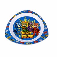 Assiette à dîner triangulaire en plastique pour enfants avec impression de dessin animé personnalisée, qualité alimentaire, sans BPA, PP, forme triangulaire, assiette pour tout-petits