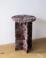 Table basse de salon de luxe en marbre Rosa Levanto, table d'appoint en marbre, table à café