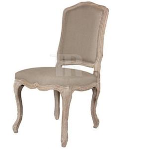 Sillas de Comedor Estilo Francés Vintage, Estructura de Madera Maciza, Tapizadas en Tela, Respaldo de Tela - Product Image 2