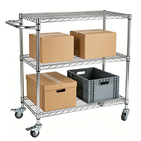 Carrito de Acero Inoxidable para Restaurante con Ruedas, Personalizable OEM/ODM, Capacidad de Carga de 250 kg, Carrito Utilitario Antioxidante para Catering, Aeropuerto, Hotel