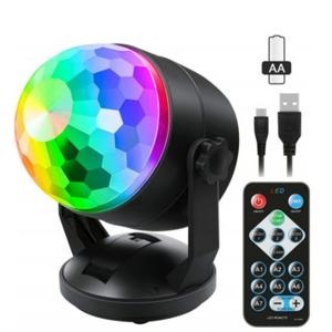 Luces Decorativas para Fiestas con Bola de Discoteca RGB, Mini Luz LED USB Activada por Sonido para DJ y Escenarios de Baile - Product Image 1