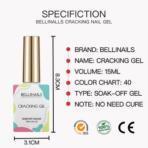 <span class=keywords><strong>Vernis</strong></span> à ongles en gel Bellinails, séchage à l'air, gel craquelé, <span class=keywords><strong>vernis</strong></span> pour manucure, semi-permanent, art des ongles, nécessite une base et un top coat - Product Image 6