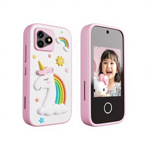 Nuevo Estilo <span class=keywords><strong>de</strong></span> Teléfono Móvil Infantil con Cámara Digital, Pantalla <span class=keywords><strong>de</strong></span> 2.4 Pulgadas HD, Cámaras Delanteras/Traseras Dobles, Material <span class=keywords><strong>de</strong></span> Silicona ABS, para Niños Pequeños - Product Image 1