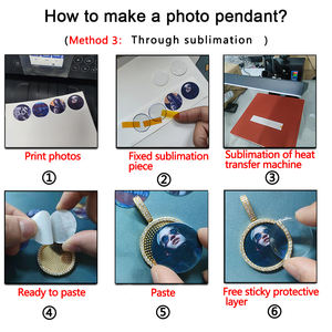 Kalung Liontin Sublimasi Kosong Kustom Hip Hop, Liontin Foto Kustom Swakriya - Product Image 4