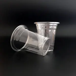 KD-14oz-98mm 400ml 주문 로고 처분할 수 있는 플라스틱 컵 공간 음료 커피 잔
