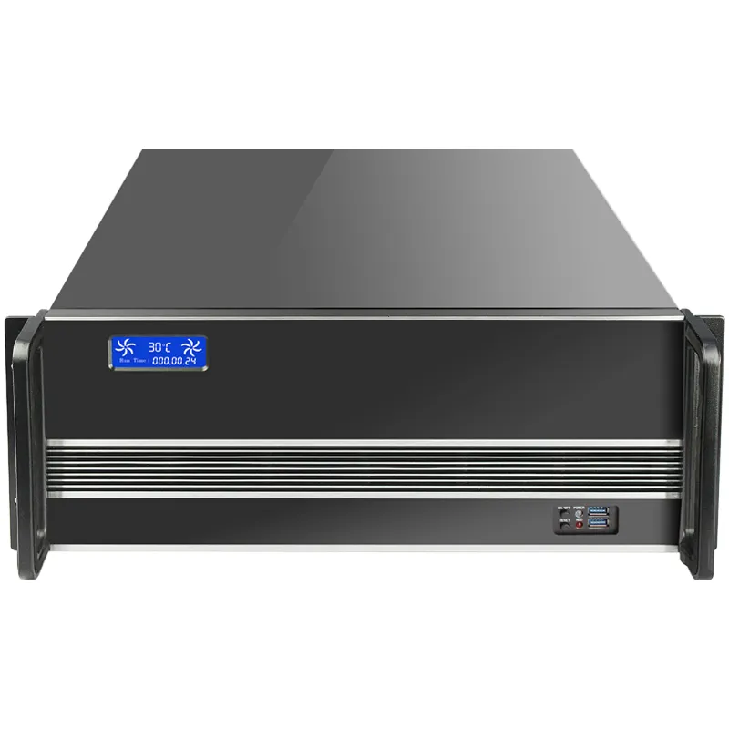 19นิ้ว Rackmount E-ATX กรณี4U เซิร์ฟเวอร์แอลซีดีแชสซีภายในแร็คเซิร์ฟเวอร์กรณี