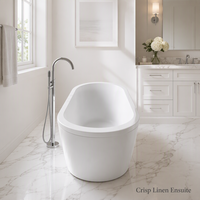 Baignoire ovale autoportante en acrylique blanc pour adultes, 1524x805x650mm, pour salle de bain moderne