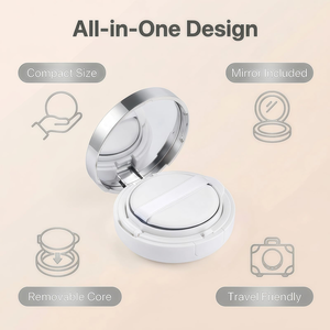 Hot Sale Portable Cosmetic air Cushion Box Plastic <b>Compact</b> <b>Powder</b> Case with Mirror - Product Image 4
