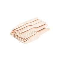 Ensemble de cuillères-fourchettes jetables en bois écologiques et biodégradables – Vaisselle polyvalente pour la restauration rapide et les plats à emporter