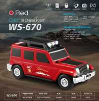 WS-670 15W 1800MAH MS-510 Haut-parleur portable sans fil Bluetooth TWS AUX avec FM, design Jeep SUV, LED RGB, pour home cinéma, scène et karaoké