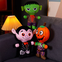 YIWUPOWER Peluches, Poupées Citrouilles, Figurines de Vampires et Squelettes, Coussins Décoratifs Amusants pour Halloween