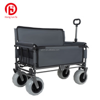 Chariot utilitaire pliable robuste 3-en-1 à quatre roues pour le camping avec support OEM pour le shopping et les outils