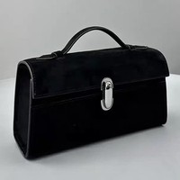 Tas Kotak Kulit Sapi Berkualitas Premium, Terstruktur Rapi, Tahan Air, Anti-oksidasi, Perlengkapan Berkualitas Tinggi, Tas Tangan Mewah yang Elegan
