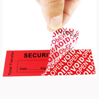 Autocollants de sécurité anti-contrefaçon pour épicerie, en PVC adhésif mat rouge 36 microns, sans transfert, écologiques, découpés sur mesure, avec effet VOID et protection UV