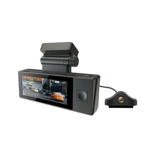 4K dash kamera WIFI GPS gece görüş Lens çift araba dvr'ı Video kaydedici dikiz kamera ile