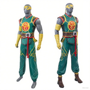 Costume de Cosplay pour hommes de vente directe d'usine semblable au mensonge de Lin de Tekken dans le jeu de Cosplay de Zhengfeng ensemble complet avec pantalon et haut - Product Image 1