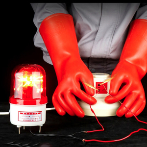 Gants d'isolation électrique haute tension de classe <span class=keywords><strong>2</strong></span> 20kv Gants de sécurité industrielle en latex de caoutchouc naturel industriel - Product Image 5